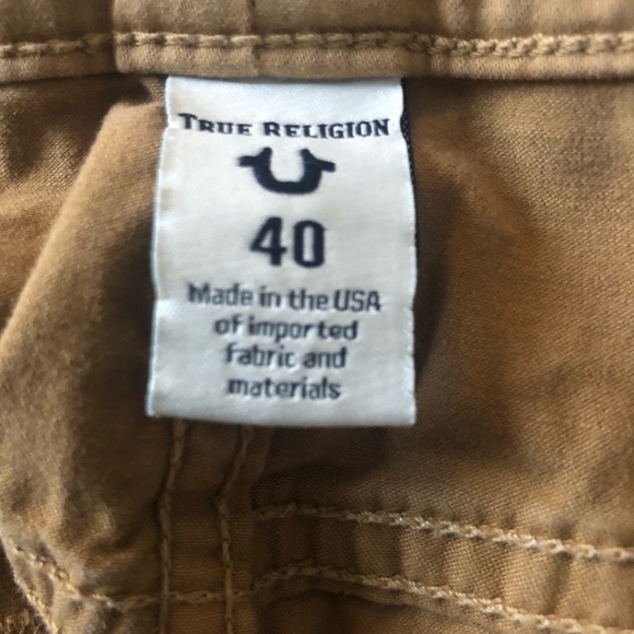 True Religion Rocco Moto Pant Size 40X32 Tobacco Rockabilly Motorcycle Straight - Picture 7 of 10